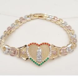 Virgin Mary  bracelet Gold-plated 3-colors 18k 