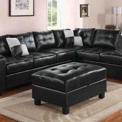 Brand New Black Reversible Sectional