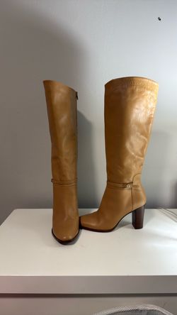 Sézane Tan Leather Knee-High Boots – US 9 / EU 40