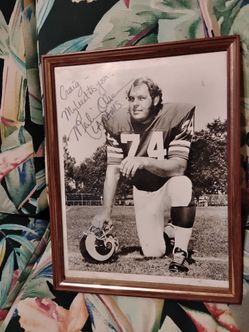 Vintage hand sign Merlin Olson picture