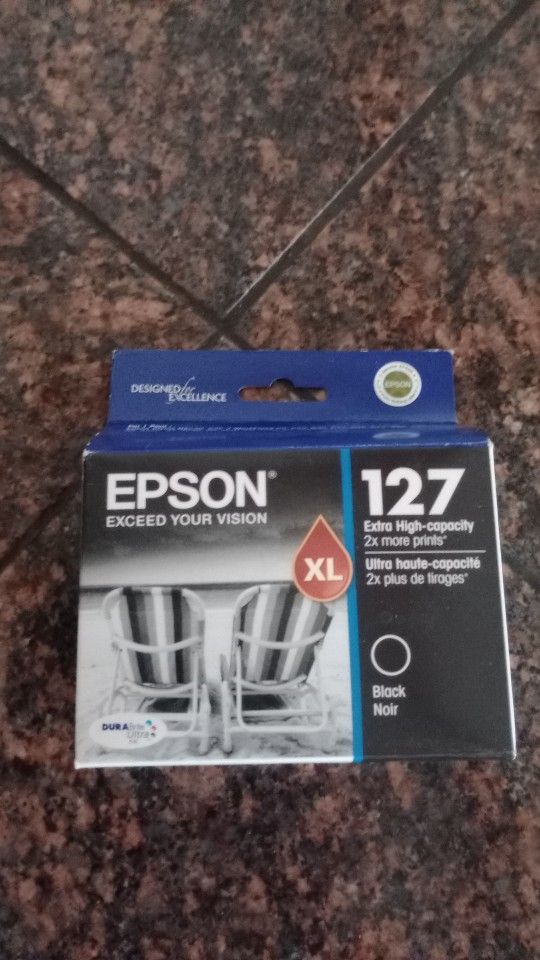 New Epson 127 XL Black Ink Cartridge, High-Capacity