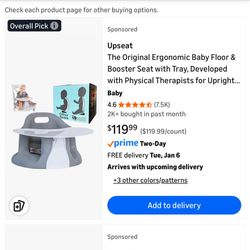 Upseat – Baby Floor & Booster Seat with Tray,