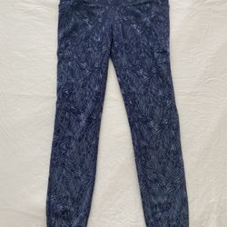 All in Motion Blue Patterned Leggings with Wide Waistband