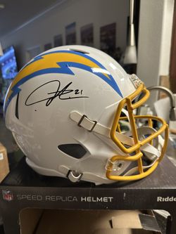 Ladanian Tomlinson Signed Los Angeles Chargers F/S Riddell Rep Speed Helmet BAS