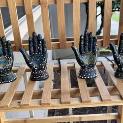 black hamsa 🪬 eye of god amulet proctective evil eye 🧿 “hand” decorated each is unique