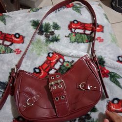 Burgundy shoulder bag from amazon