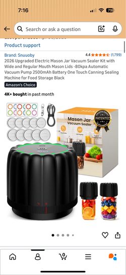 Electric Mason Jar Vacuum Sealer Kit