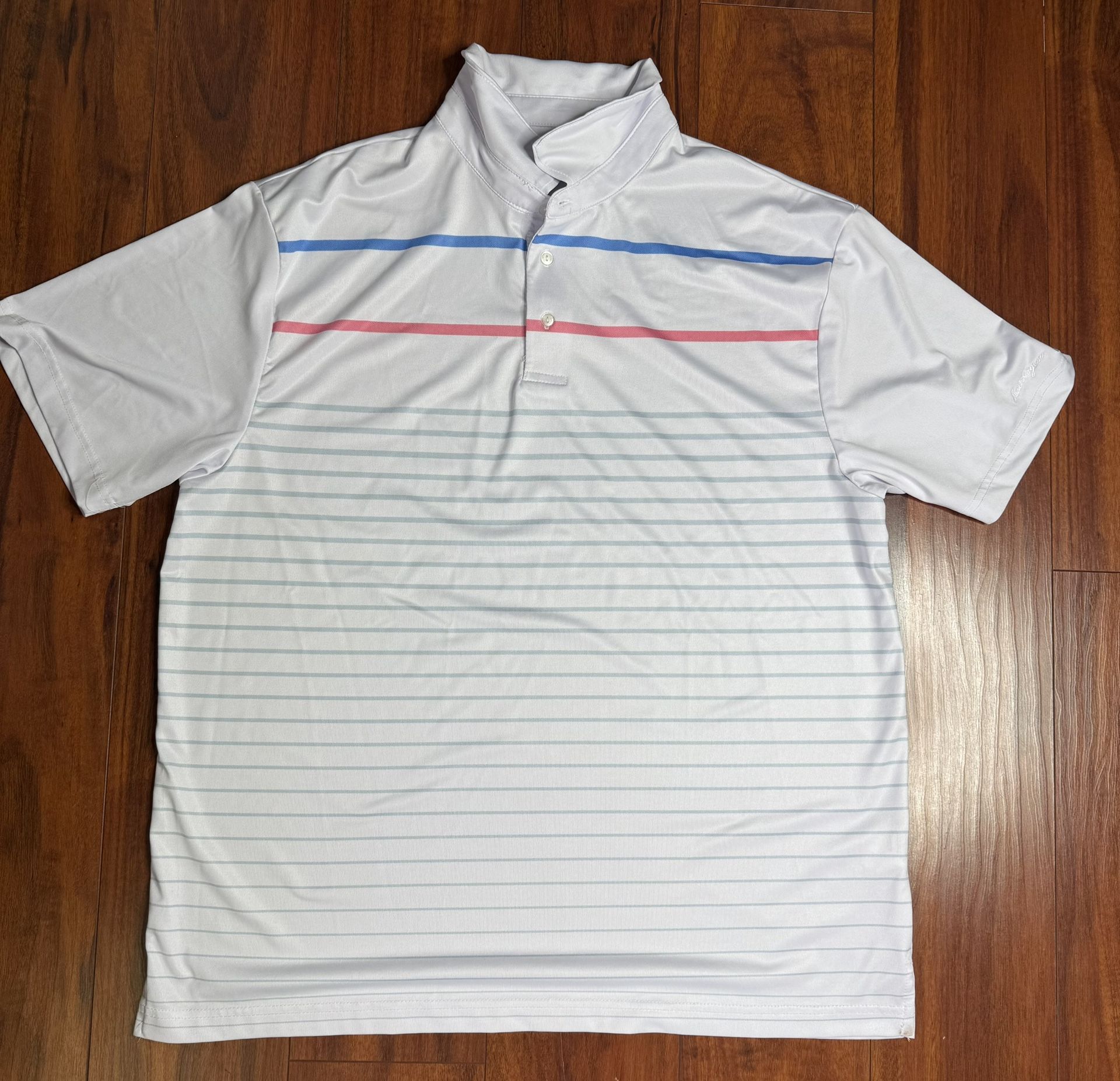 Ben Hogan Performance Golf Polo Mens Sz XL, Striped, Logo, Breathable