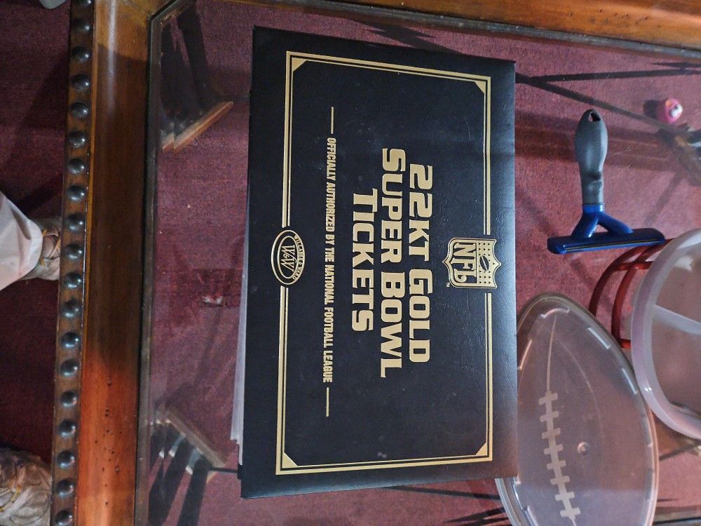 Twenty two carat gold super bowl tickets from the first super bowl to current