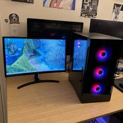 FAST Custom Built Gaming PC / CURVED 144Hz 24” Monitor / Intel Core i7 10700F CPU / 16GB DDR4 RAM/ RTX 3060 12GB GPU / 1TB NVMe SSD / RGB / Windows 11