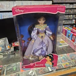 Disney Aladdin Princess Jasmine Genie Bottle 16" Porcelain Doll 2003 Brass Key