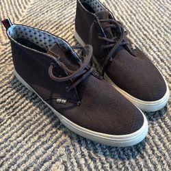 Ben Sherman Men’s Chukka Boots Size 11.5 – Navy Blue Canvas Lace-Up