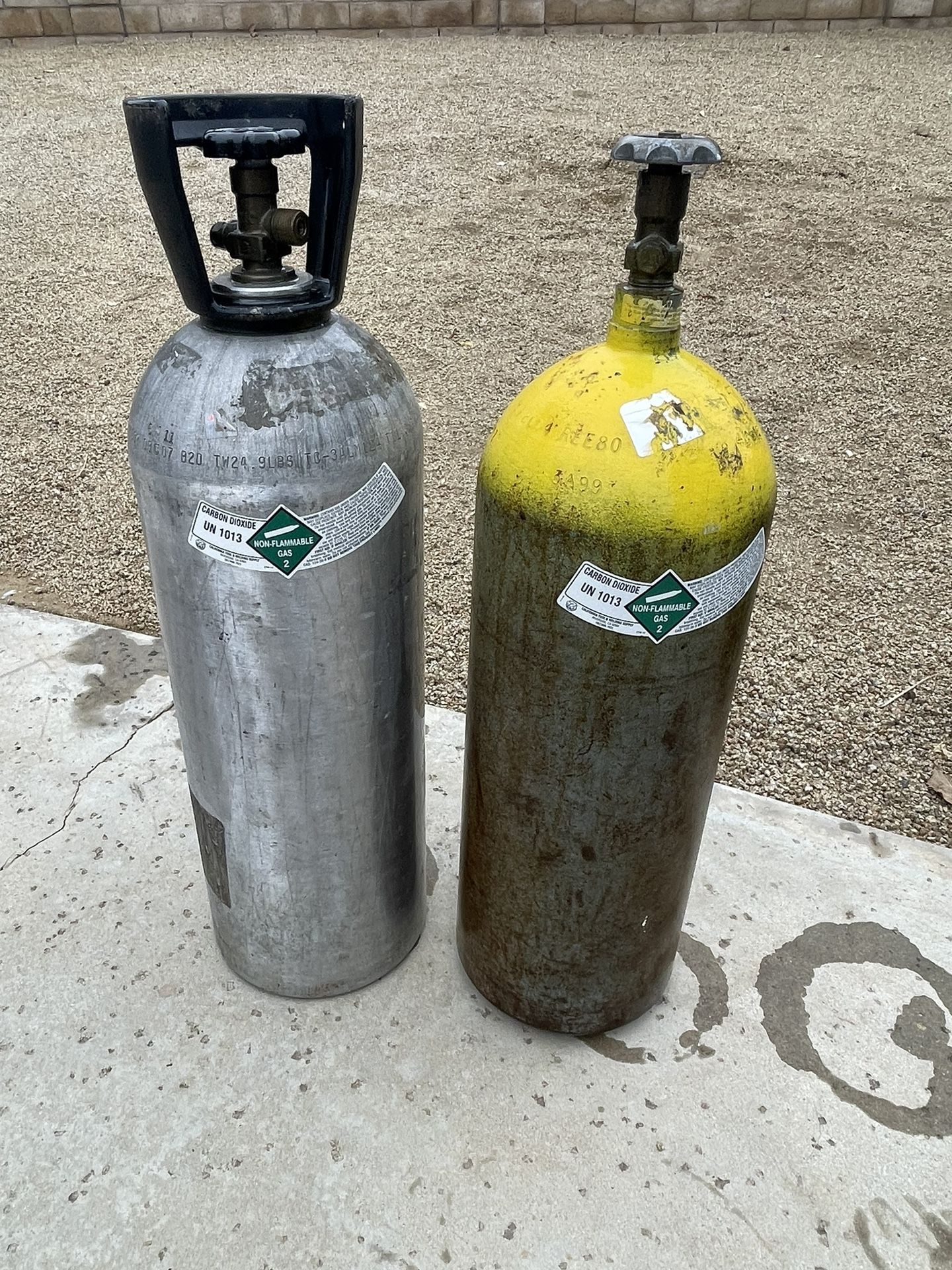 2 Carbon Dioxide UN1013 For Sale $95.00Each Tank.