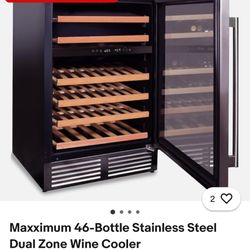 New Dual Zone Wine Cooler - 46 bottles