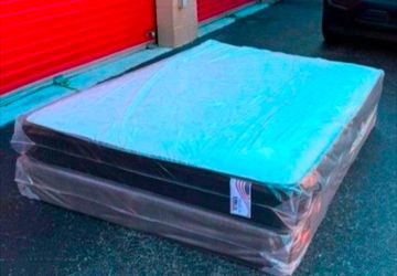 New Queen Size Mattress Regular with Box Spring Set Innerspring Mattress Queen BED Set
