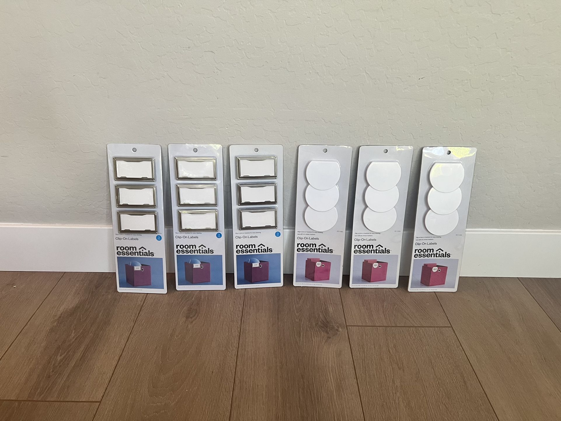 18 BRAND NEW Clip On Labels For Baskets Or Storage Bins