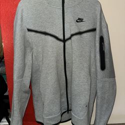 Nike Tech Fleece Hoodie Sweatshirt Men's Medium Gray Sportswear Full Zip