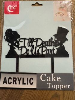 Till death do us part cake topper