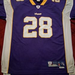 Adrian Peterson Minnesota Vikings On Field Equipment Stitched Reebok Football Jersey Size Xl Length +2