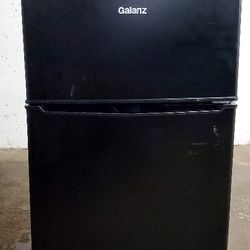 Galanz 3.1 Cu ft Two Door Mini Fridge, Black