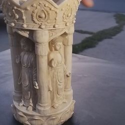 Vintage standing buddha candle holder