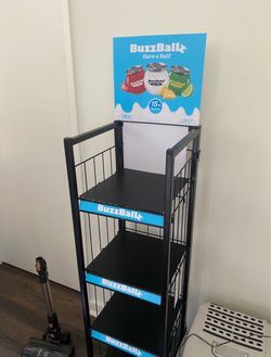 Buzz Ball Display Rolling Shelf