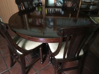 4 piece dining set tall chairs and table