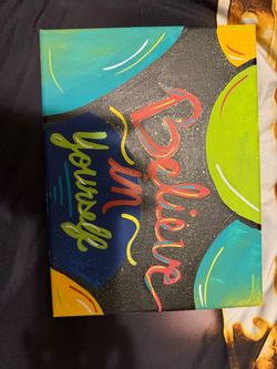 Believe in Yourself Hand-Painted Canvas Art
