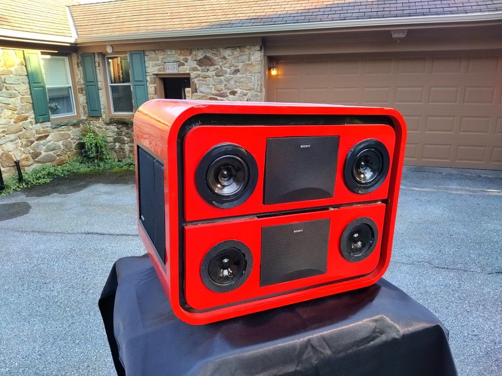 Red And Black Custom Speaker 