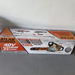 NEW Atlas Brushless 16” Cordless Chainsaw 40V Lithium 2X Power