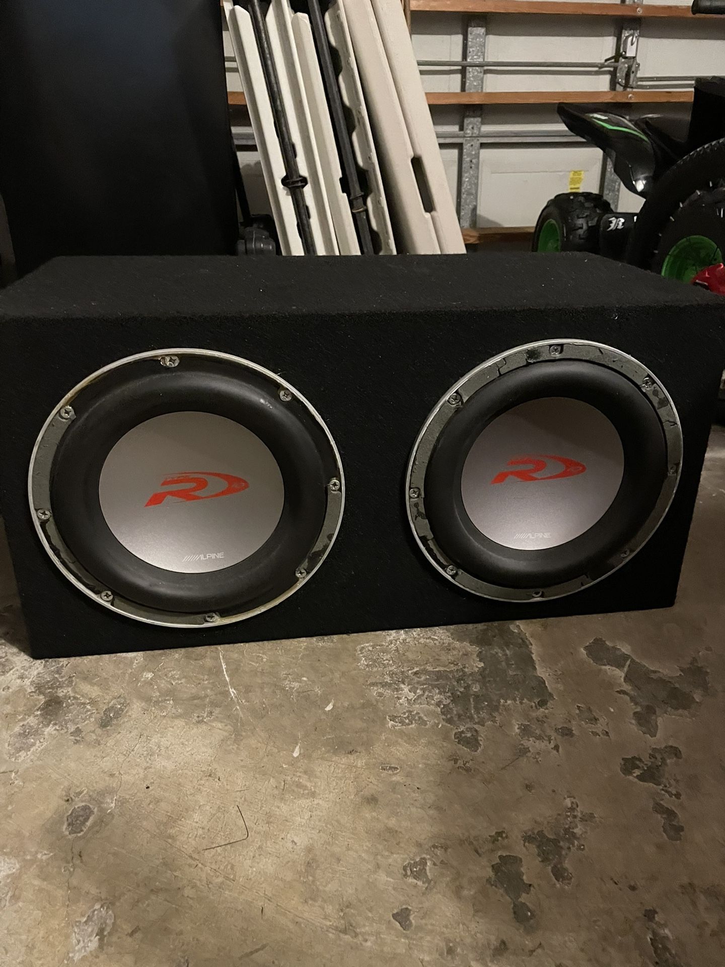 Alpine Type R Subwoofers Two 10 Inch In Box