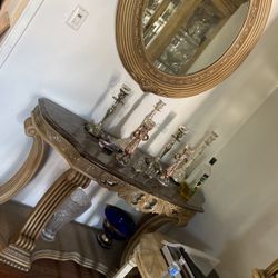 Mirror And Console Table 