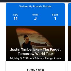 Justin Timberlake Forget tomorrow tour Seattle climate pledge Arena
