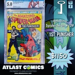 Amazing Spider-Man #129 CGC 5.0 // 1st Appearance of Punisher, w/ Custom Label