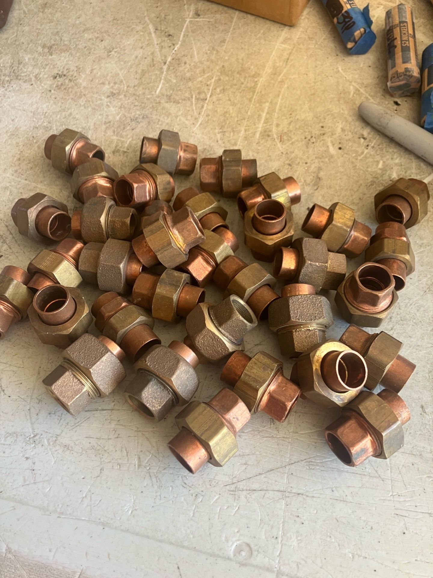 1/2” copper unions