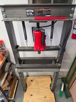 20 Ton Hydraulic Shop Press- Pneumatic on Casters!