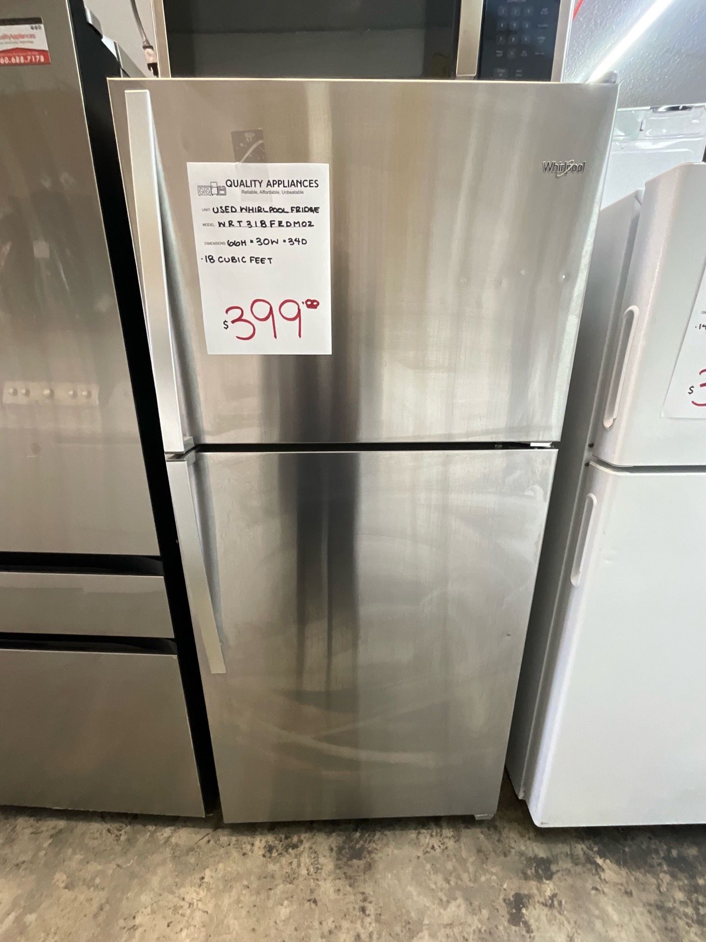USED WHIRLPOOL FRIDGE
