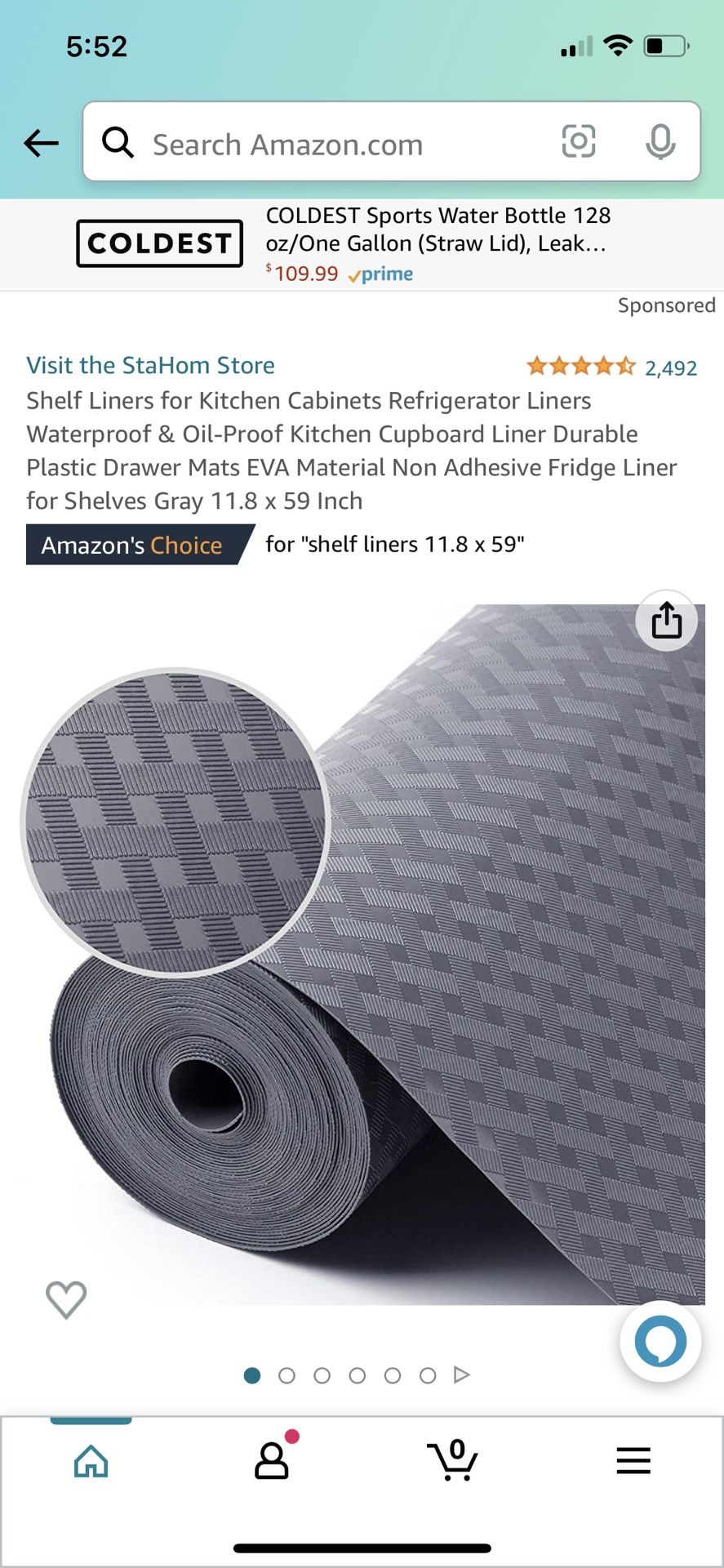 Shelf Liners Grey Set Of 6 