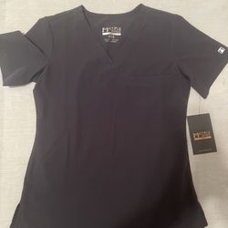 Matrix Grey Scrub Top