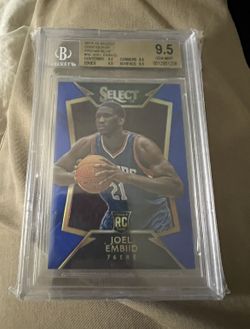 joel embiid Rookie select blue prizm bgs 9.5