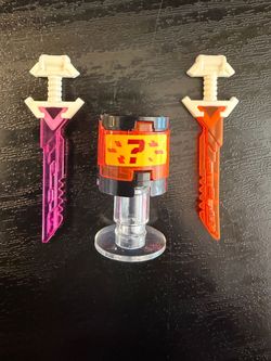 LEGO Ninjago Key Tana Swords Pink Orange Spinner Base Disc Lot