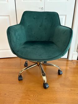 Green, Velvet Desk chair