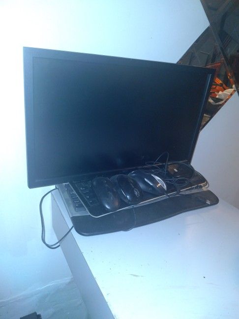 Computer Monitor, Two Key Boards, 4 Mose