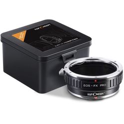 K&F Concept Lens Mount Adapter EOS EF/EFS Lens to Fuji FX Mount X-Pro1 X Camera X-Series Mirrorless Cameras with Light-reducing Paint