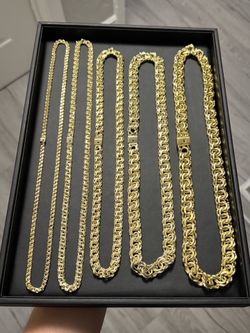 14K Gold filled chino link chains