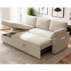 ✨ Beige Sectional Sleeper Sofa w/ Storage — $200 (Rancho Cucamonga) ✨