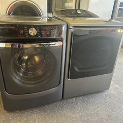 Blk frontload Maytag washer and Kenmore electric dryer can deliver