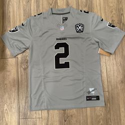 Men’s Raiders Ashton Jeanty New Silver Stitched Jersey, S To 3Xl 