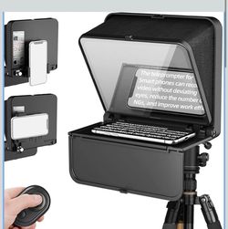 LENSGO TC7S Portable Teleprompter for Phone, One-Second Fold Mini Teleprompte...