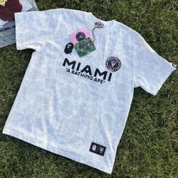 Bape X Inter Miami Camo Tee | White |
